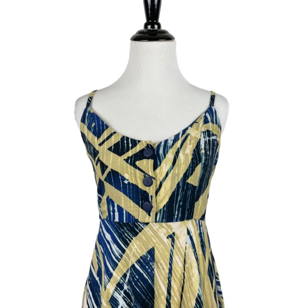 Jam’s World Wood Grove Blue Tan Sleeveless Dress Size Small - Picture 3 of 10